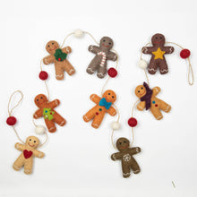 Load image into Gallery viewer, Christmas Decor Felt Gingerbread Man Garland