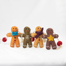 Load image into Gallery viewer, Christmas Decor Felt Gingerbread Man Garland