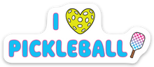 Load image into Gallery viewer, I Love Pickleball Die Cut Sticker
