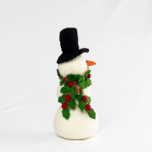 Load image into Gallery viewer, Felt Snowman with Holly Scarf: Large
