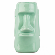 Load image into Gallery viewer, Easter Island Head Tiki Mug- Sea Foam Green
